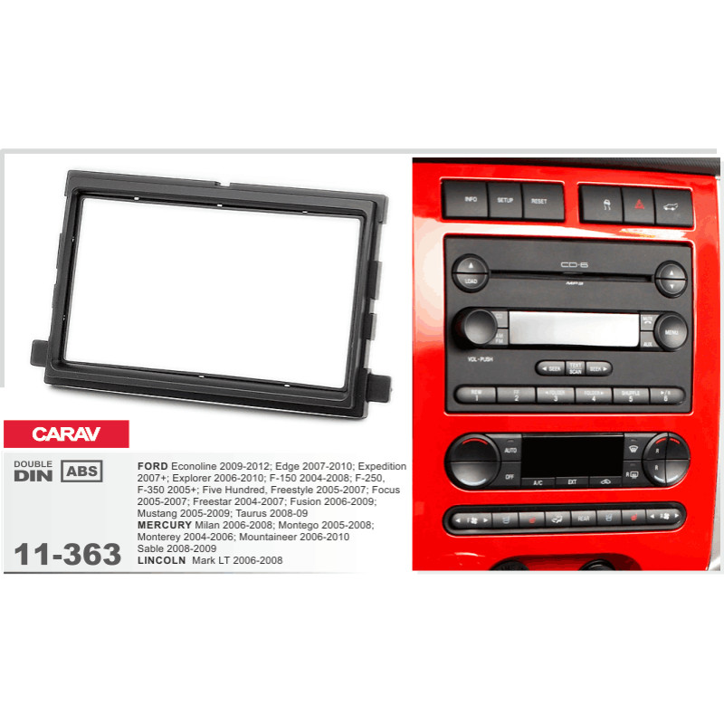 Adapter frame for Ford Focus, Fusion, Mustang, Taurus Carav 11-363