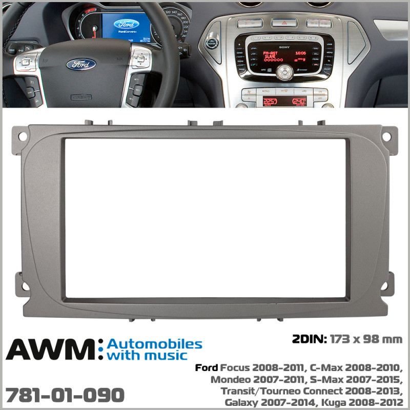 Adapter frame for Ford Focus, Mondeo, S-Max, C-Max, Galaxy, Kuga AWM 781-01-090