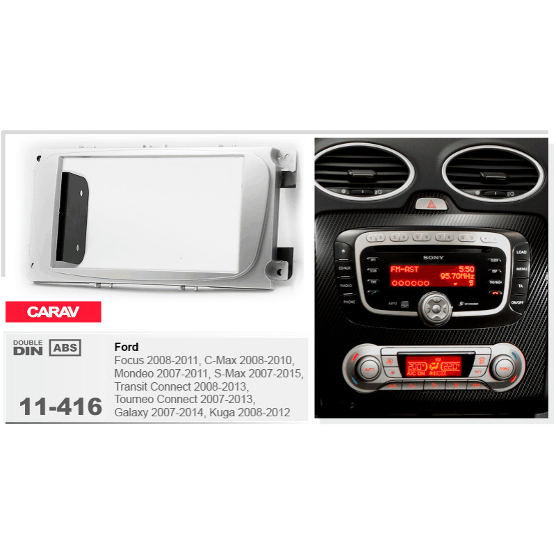 Adapter frame for Ford Focus, Mondeo, S-Max, C-Max, Galaxy, Kuga Carav 11-416