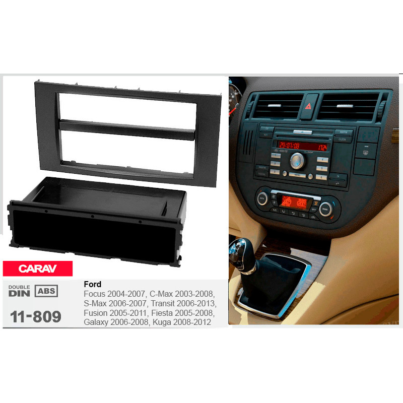 Adapter frame for Ford Focus, Transit, C-Max, S-Max, Fusion, Fiesta, Galaxy, Kuga Carav 11-809