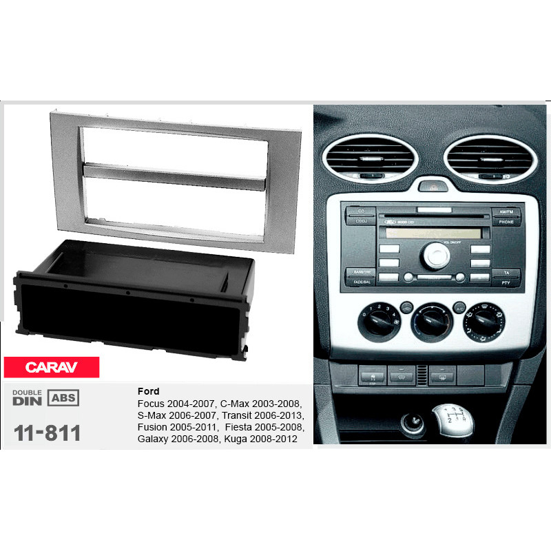 Adapter frame for Ford Focus, Transit, C-Max, S-Max, Fusion, Fiesta, Galaxy, Kuga Carav 11-811