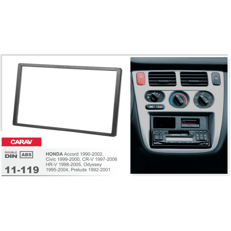 Adapter frame for Honda Accord, Civic, CR-V, HR-V, Odyssey, Prelude Carav 11-119