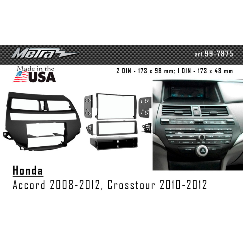 Adapter frame for Honda Accord, Crosstour Metra 99-7875