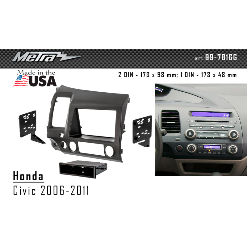 Adapter frame for Honda Civic Metra 99-7816G