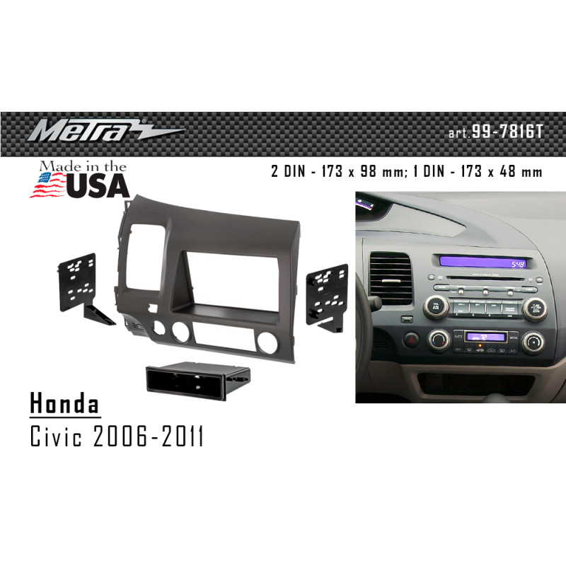 Adapter frame for Honda Civic Metra 99-7816T