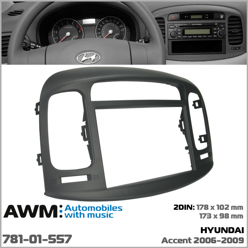 Adapter frame for Hyundai Accent AWM 781-01-557