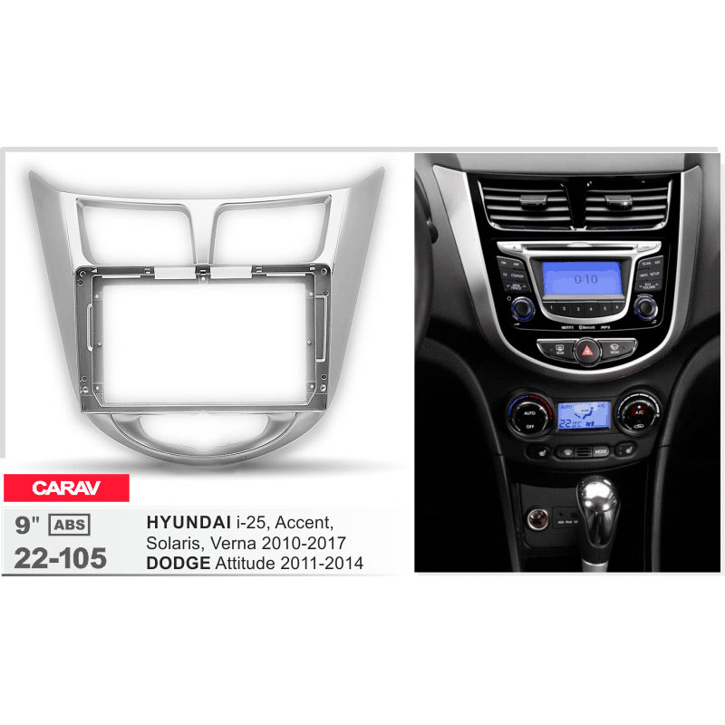 Ramka przejściowa do Hyundai Accent, Solaris Carav (22–105).