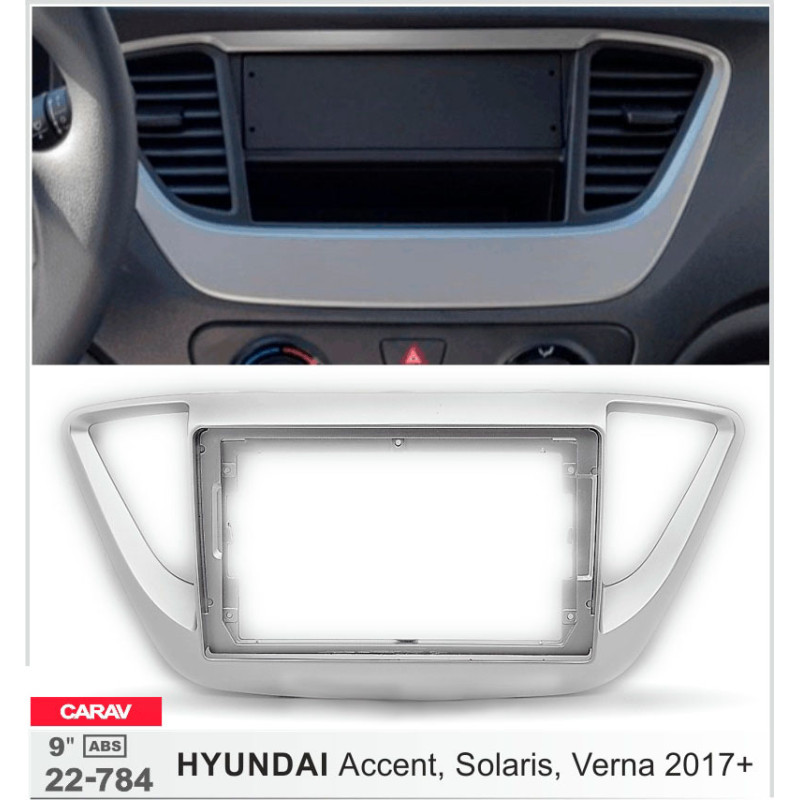 Adapter frame for Hyundai Accent, Solaris Carav 22-784