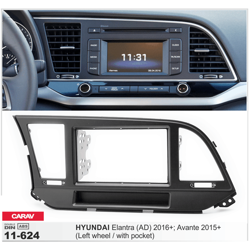 Ramka przejściowa do Hyundai Elantra, Avante Carav (11-624)
