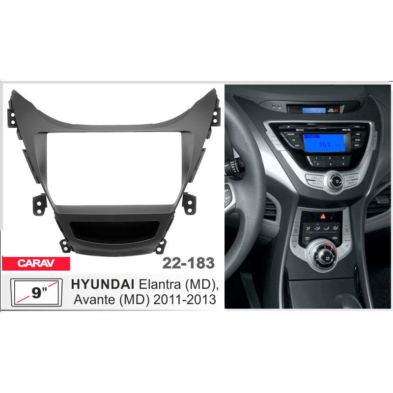 Ramka przejściowa do Hyundai Elantra, Avante Carav 22-183.