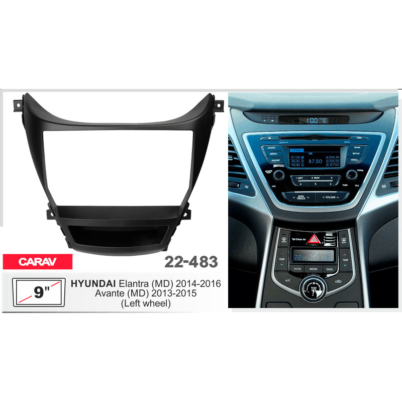 Ramka przejściowa do Hyundai Elantra, Avante Carav (22-483)