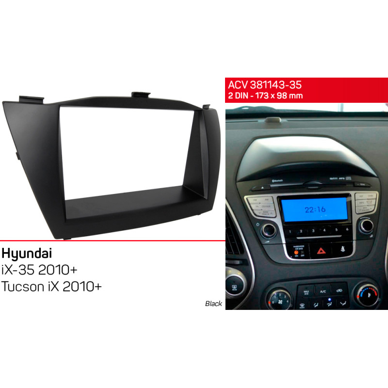 Adapter frame for Hyundai ix35, Tucson iX ACV 381143-35
