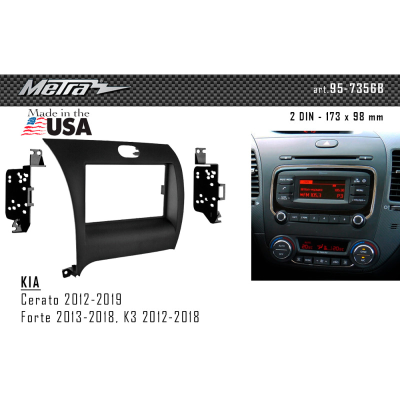Adapter frame for KIA Cerato, Forte Metra 95-7356B