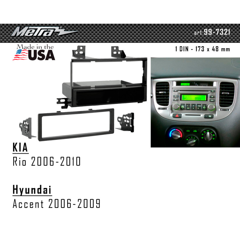 Adapter frame for KIA Rio Metra 99-7321