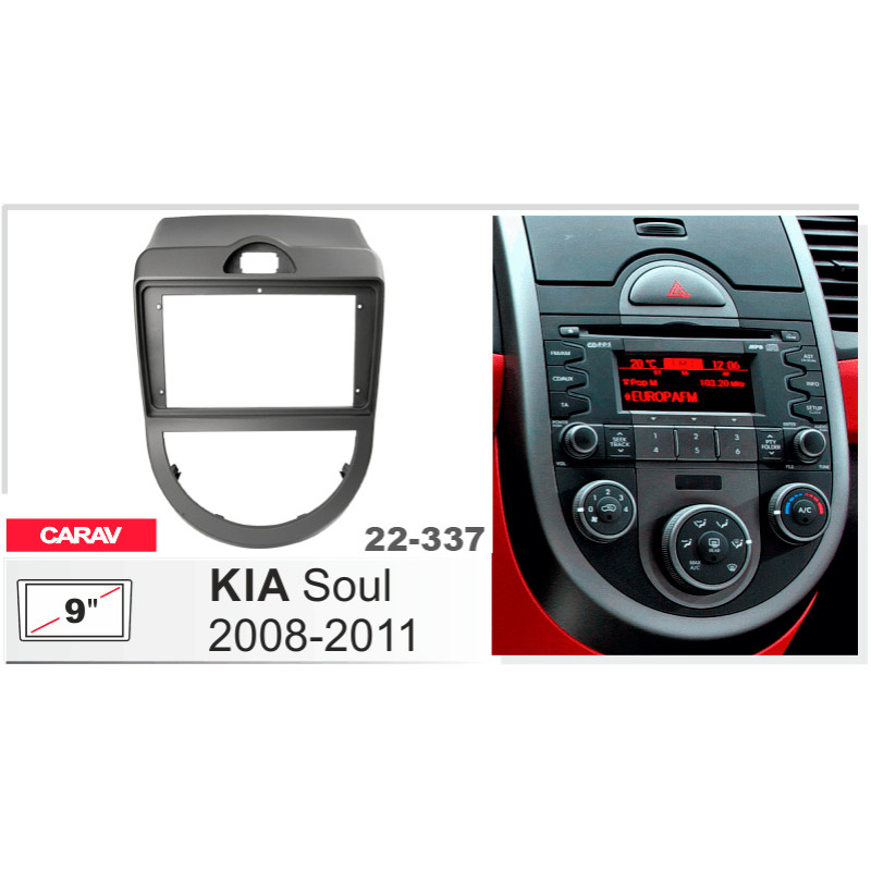 Adapter frame for KIA Soul Carav 22-337