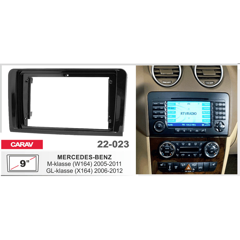 Adapter frame for Mercedes ML-klasse, GL-klasse Carav 22-023