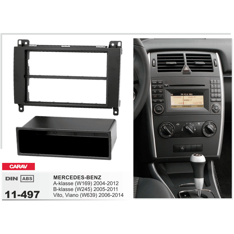 Adapter frame for Mercedes Vito, Viano, Sprinter, W639, W169, W245 Carav 11-497