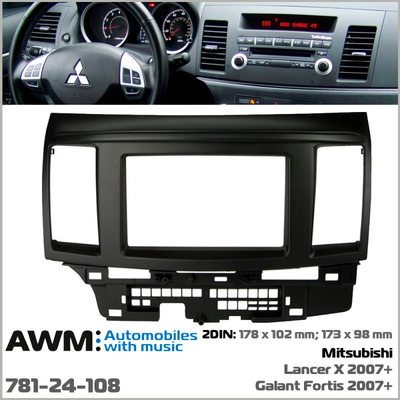 Adapter frame for Mitsubishi Lancer X AWM 781-24-108