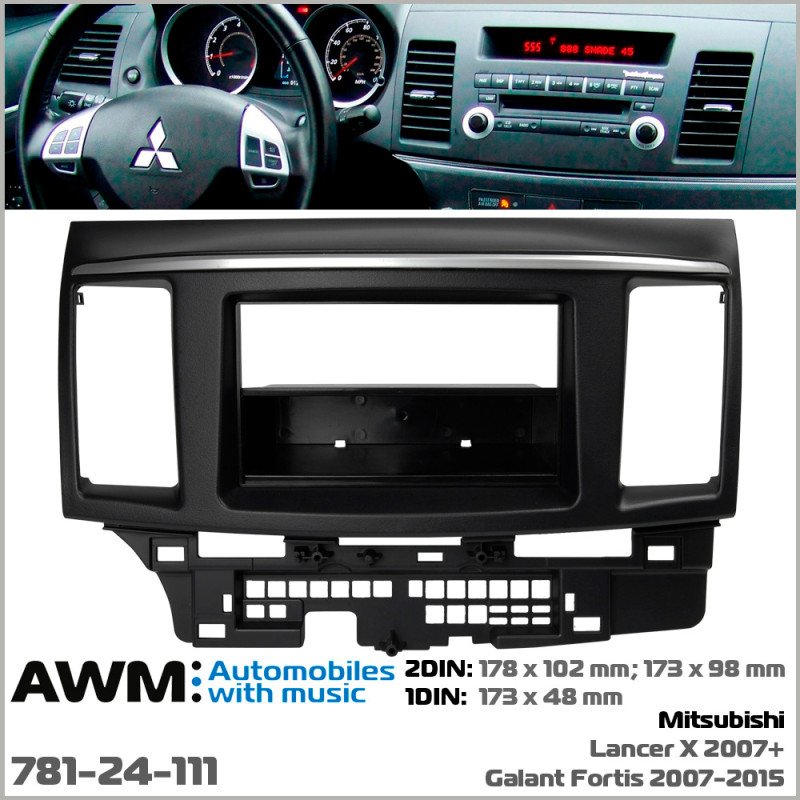 Adapter frame for Mitsubishi Lancer X AWM 781-24-111