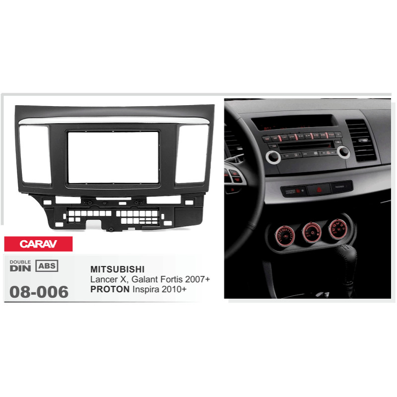Adapter frame for Mitsubishi Lancer X Carav 08-006