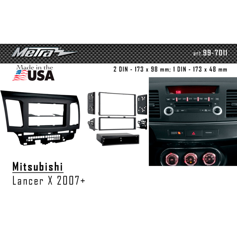 Adapter frame for Mitsubishi Lancer X Metra 99-7011