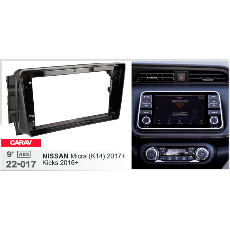 Adapter frame for Nissan Micra, Kicks Carav 22-017