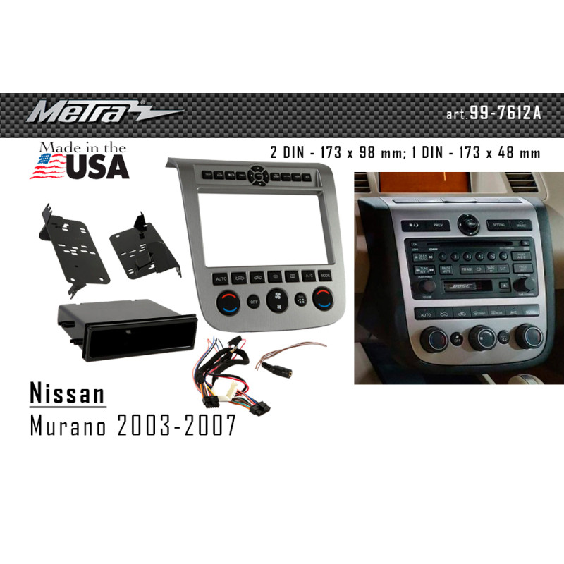 Adapter frame for Nissan Murano Metra 99-7612A