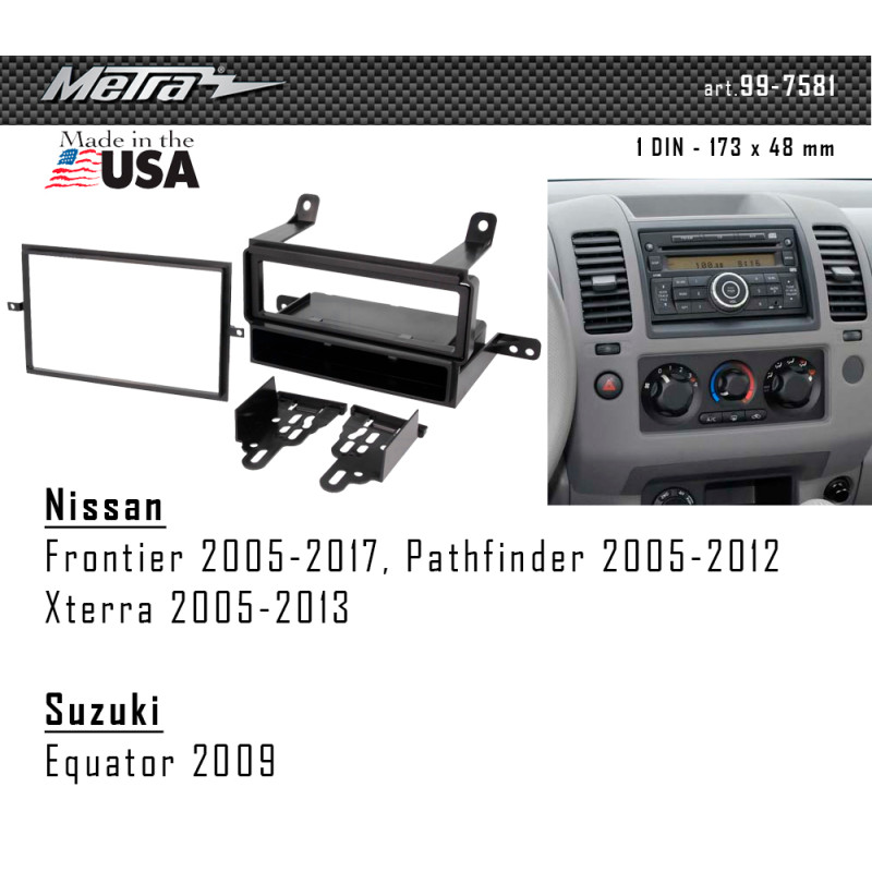 Adapter frame for Nissan Navara, Frontier, Pathfinder, Xterra Metra 99-7581