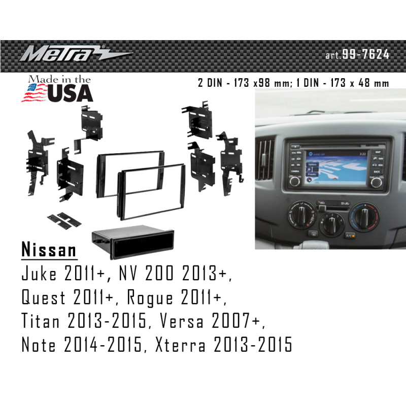 Adapter frame for Nissan Tiida, Micra, Note Metra 99-7624