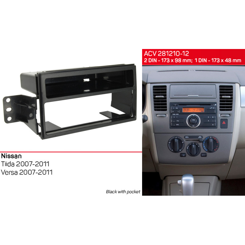 Adapter frame for Nissan Tiida, Versa ACV 281210-12