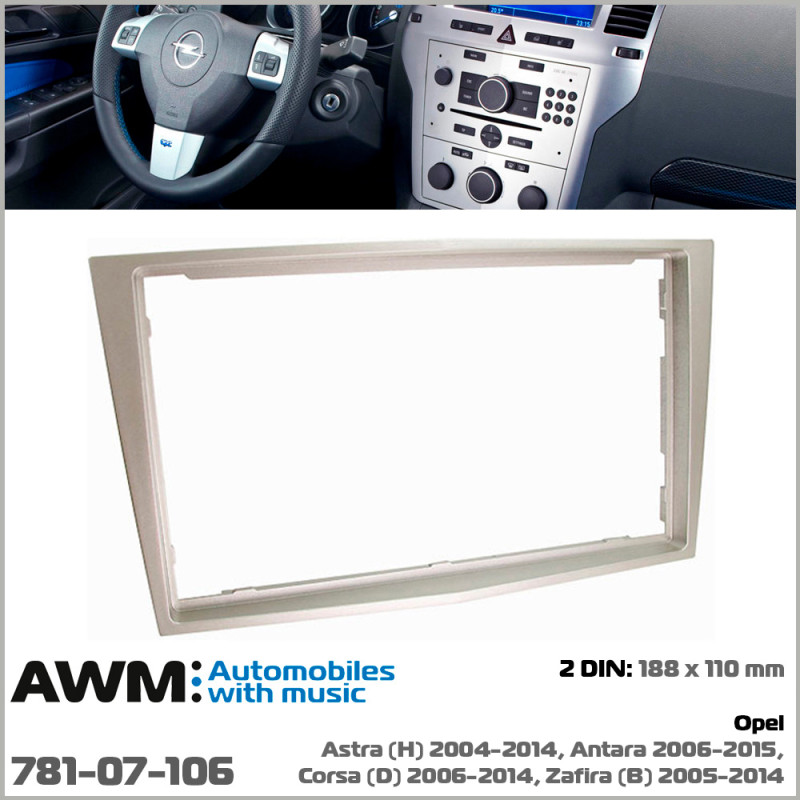 Adapter frame for Opel Astra, Antara, Corsa, Zafira AWM 781-07-106