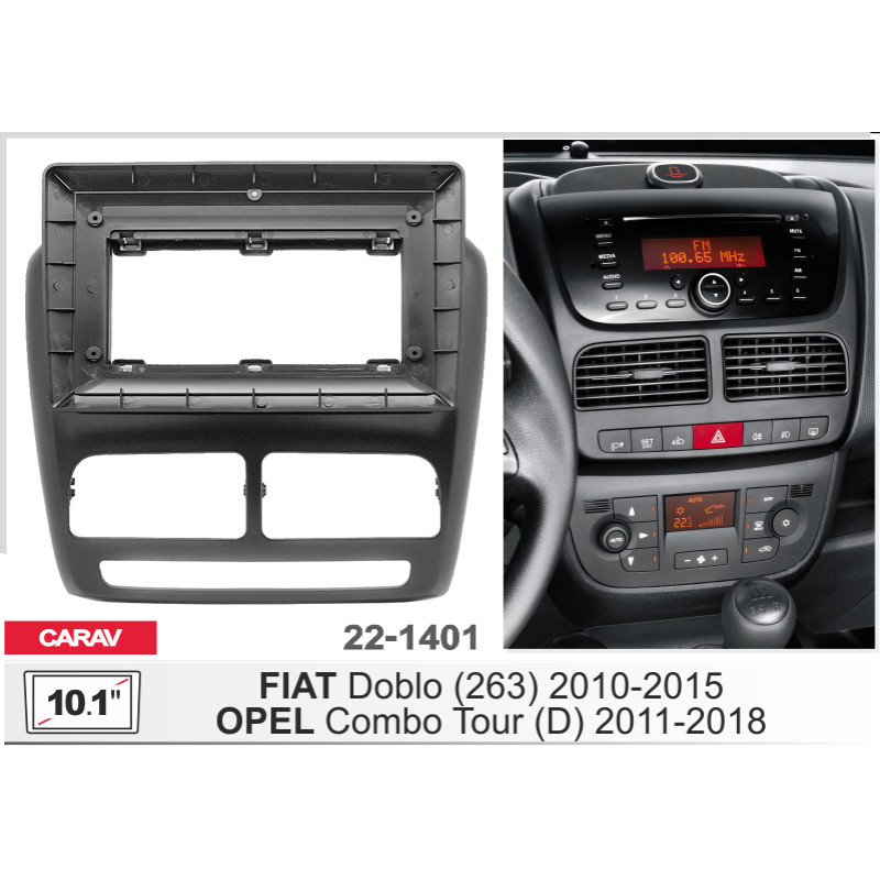 Adapter frame for Opel Combo, Fiat Doblo Carav 22-1401