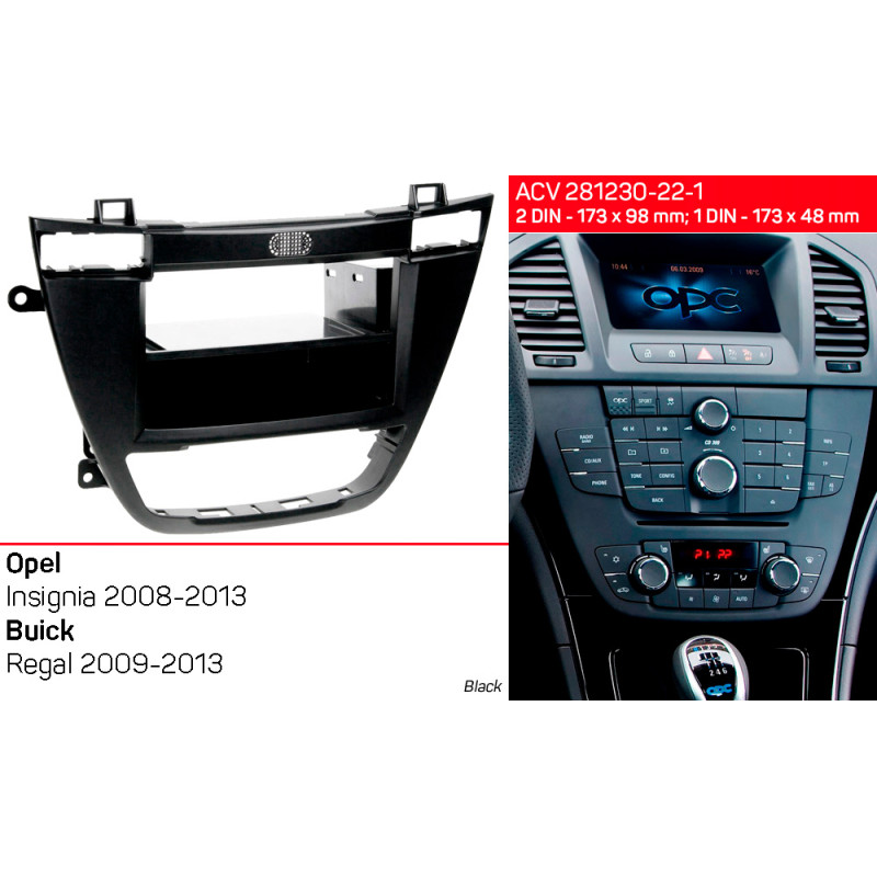 Adapter frame for Opel Insignia, Buick Regal ACV 281230-22-1