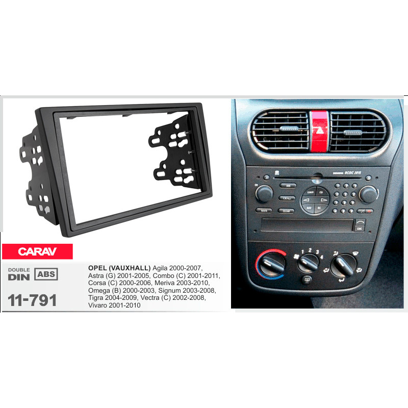 Adapter frame for Opel Meriva, Omega, Vivaro Carav 11-791