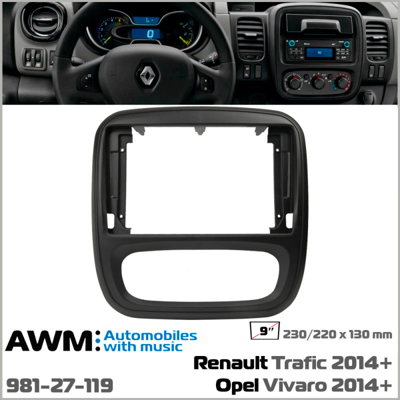 Adapter frame for Opel Vivaro, Renault Trafic, Nissan NV300 AWM 981-27-119