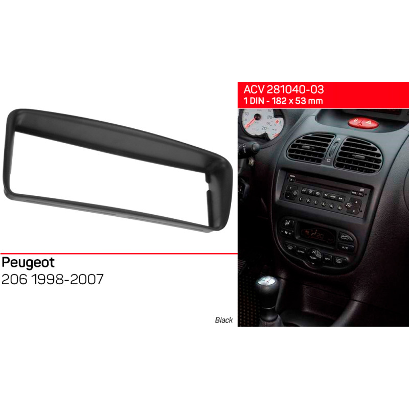 Adapter frame for Peugeot 206 ACV 281040-03