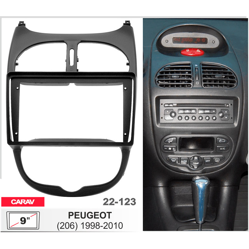 Adapter frame for Peugeot 206 Carav 22-123