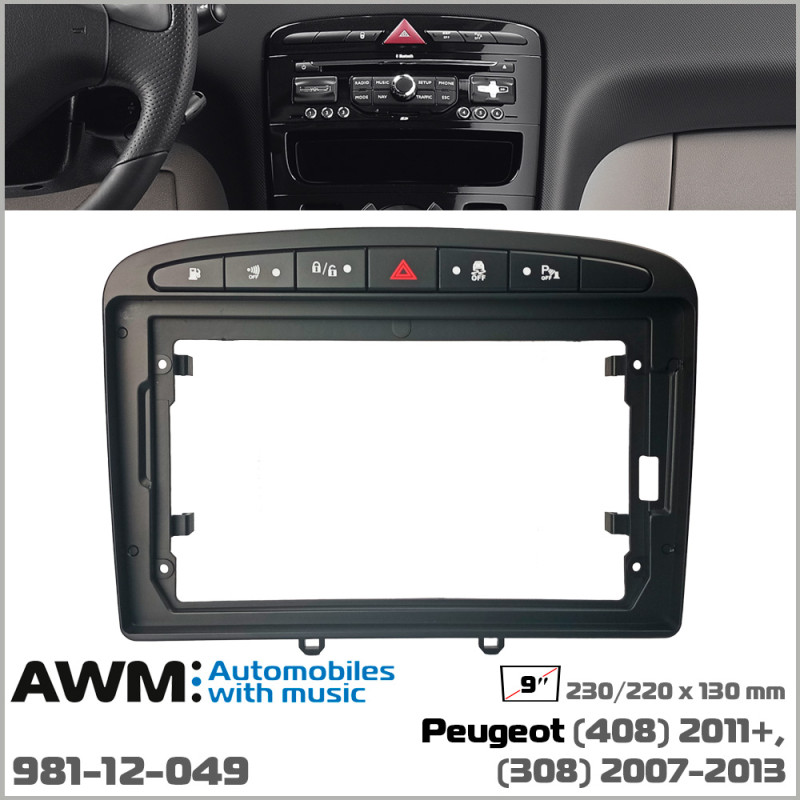 Adapter frame for Peugeot 308, 408 AWM 981-12-049