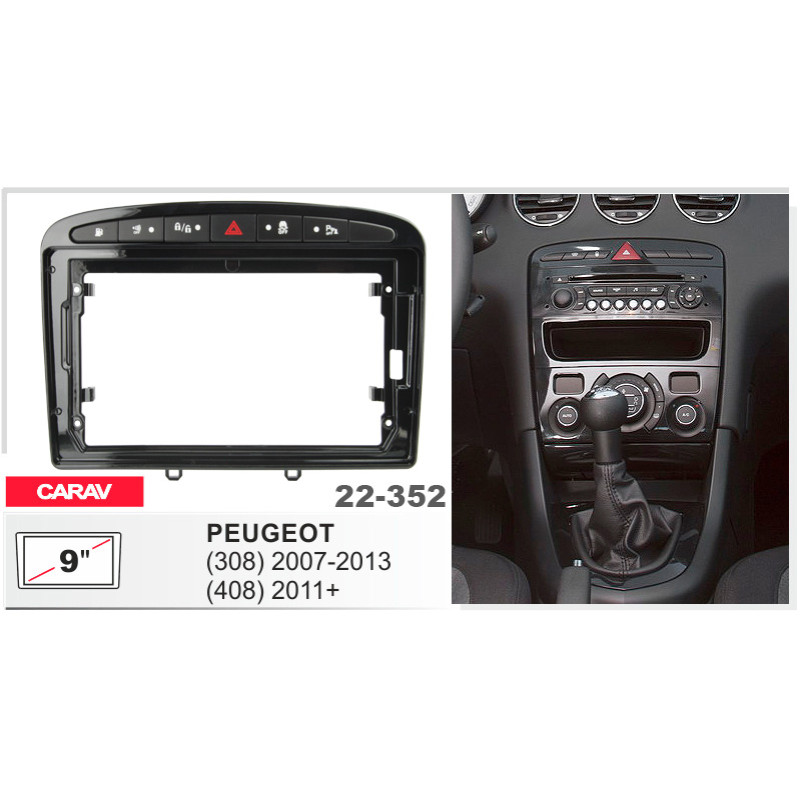 Adapter frame for Peugeot 308, 408 Carav 22-352