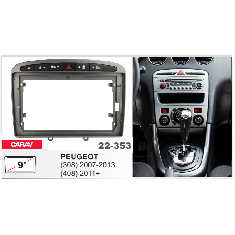 Adapter frame for Peugeot 308, 408 Carav 22-353