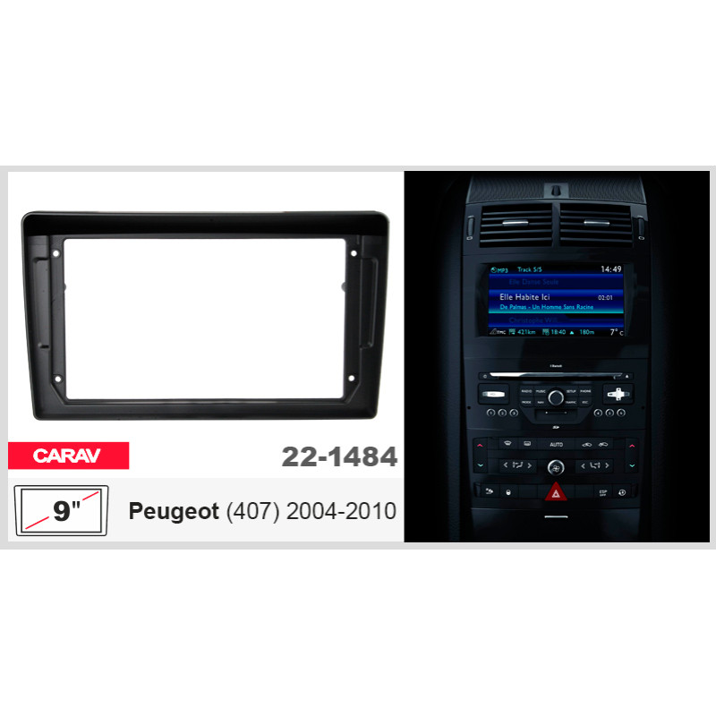 Adapter frame for Peugeot 407 Carav 22-1484