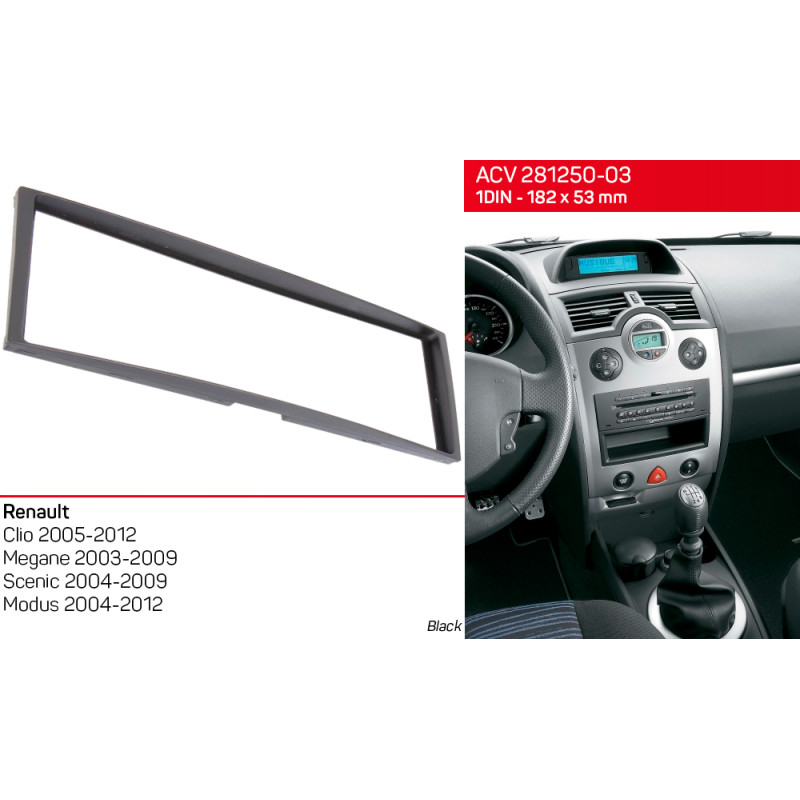 Adapter frame for Renault Clio, Megane, Scenic, Modus ACV 281250-03