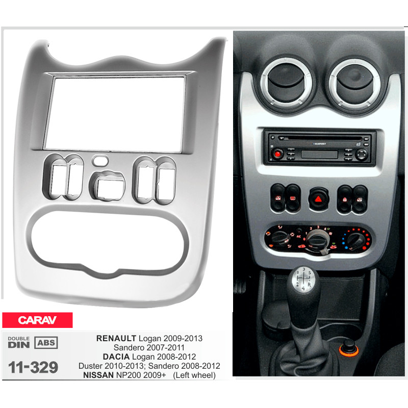 Adapter frame for Renault, Dacia Duster, Sandero, Logan, Nissan NP200 Carav 11-329