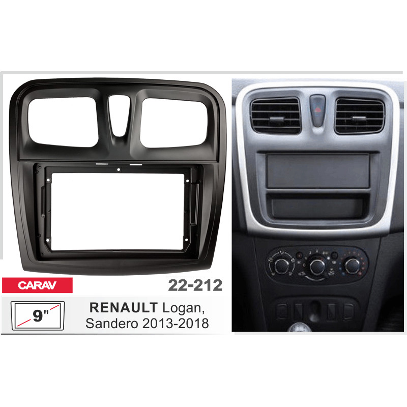 Adapter frame for Renault, Dacia Logan, Sandero Carav 22-212