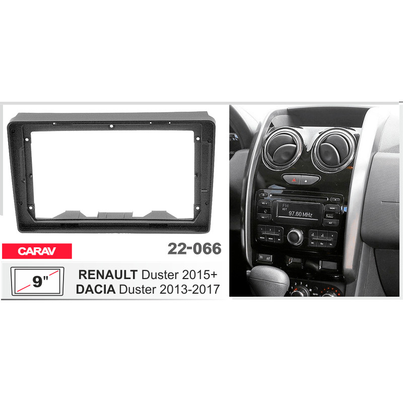Adapter frame for Renault Duster, Dacia Duster Carav 22-066