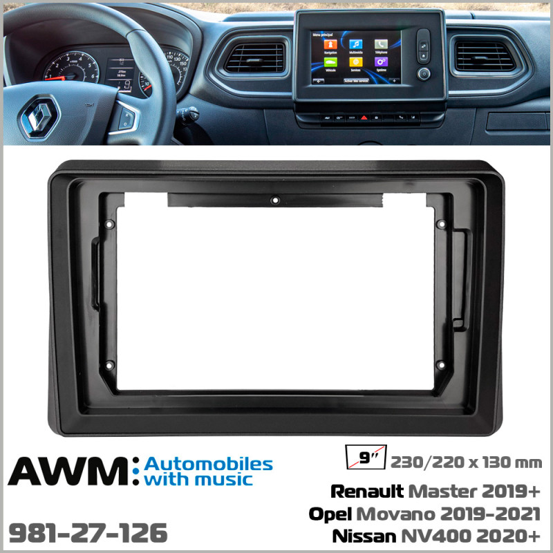 Adapter frame for Renault Master, Opel Movano, Nissan NV400 AWM 981-27-126