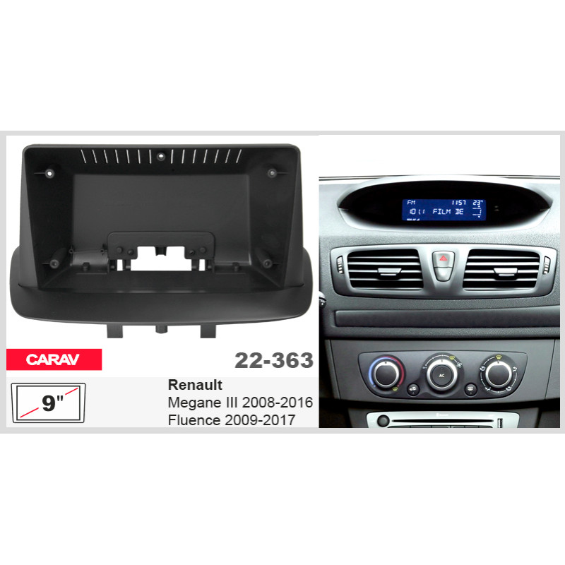Ramka przejściowa do Renault Megane III, Fluence Carav (22-363)
