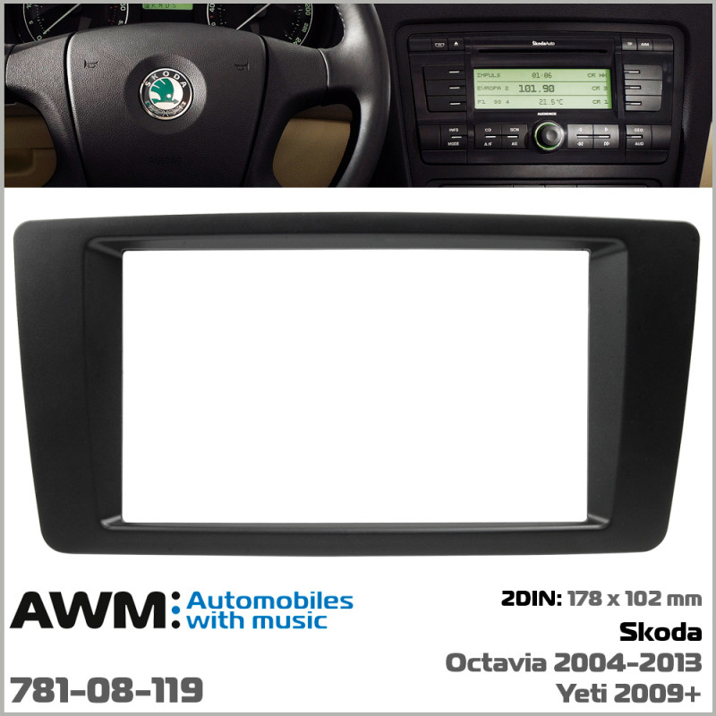 Adapter frame for Skoda Octavia, Yeti AWM 781-08-119
