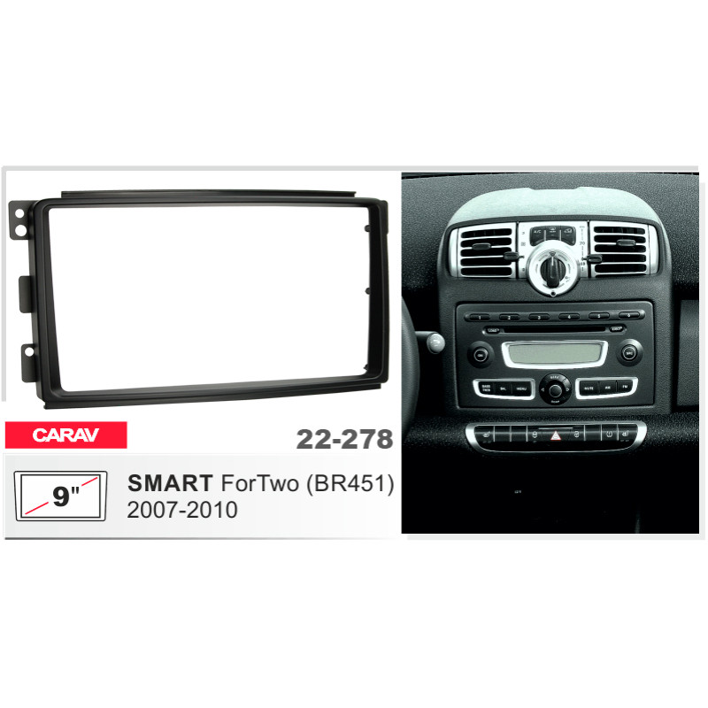 Adapter frame for Smart ForTwo Carav 22-278