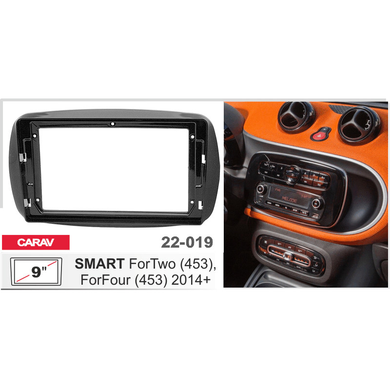 Adapter frame for Smart ForTwo, ForFour Carav 22-019